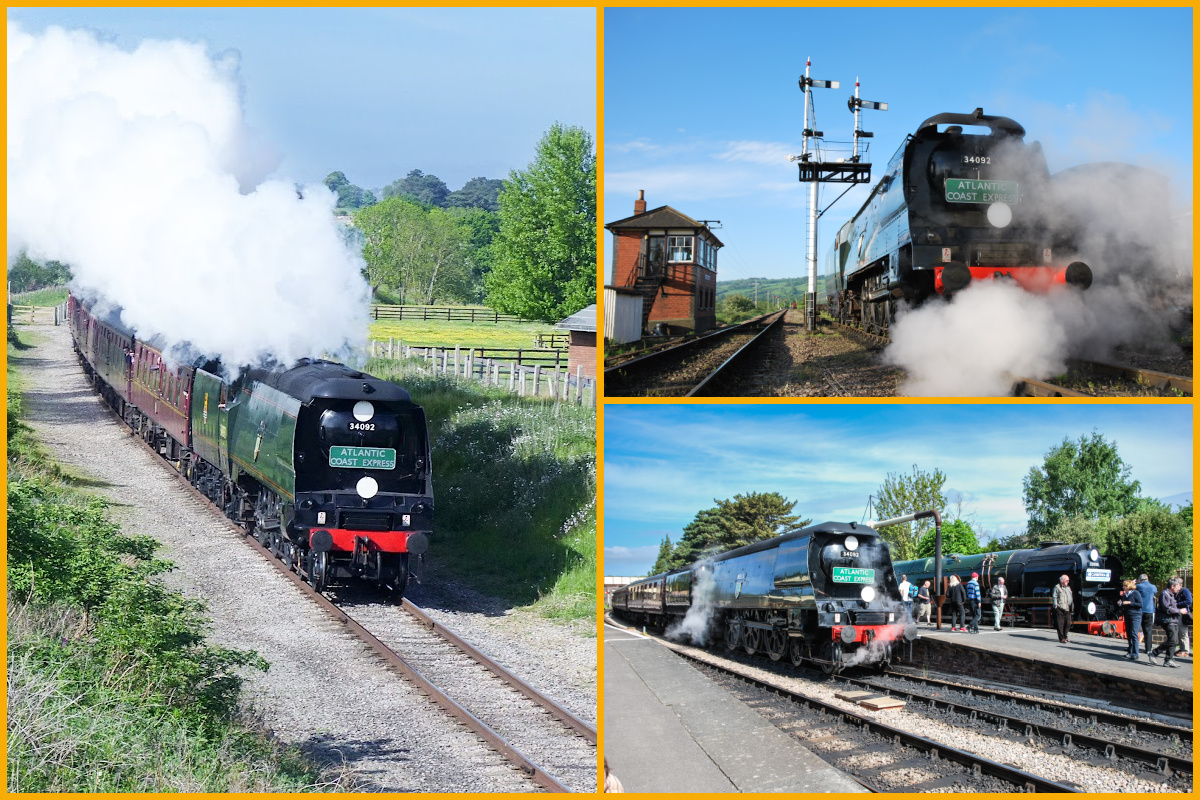 Collage (left) 34092 photographed by Jack Boskett, (right images) 34092 photographed by Ian Crowder.